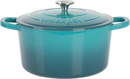 3 Quart Enameled Cast Iron Dutch Oven – Aqua - Curated Catalog O5