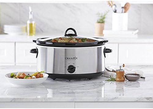 7 Quart Oval Manual Slow Cooker – Stainless Steel - Curated Catalog L4