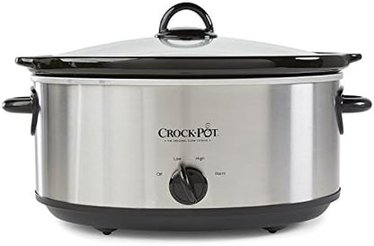 7 Quart Oval Manual Slow Cooker – Stainless Steel - Curated Catalog L4