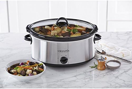 7 Quart Oval Manual Slow Cooker – Stainless Steel - Curated Catalog L4