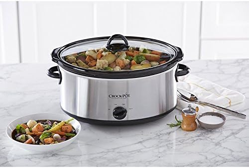 7 Quart Oval Manual Slow Cooker – Stainless Steel - Curated Catalog L4