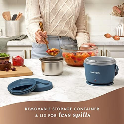 Electric Lunch Box Food Warmer 20oz – Faded Blue - Curated Catalog E7