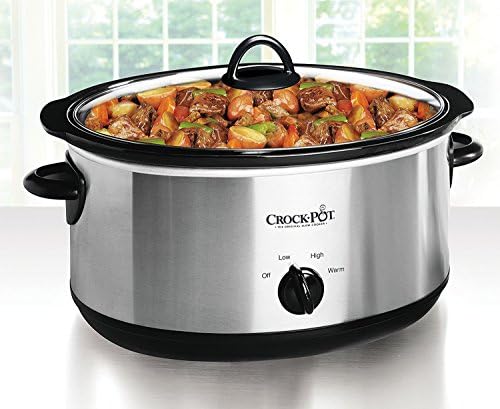 7 Quart Oval Manual Slow Cooker – Stainless Steel - Curated Catalog L4