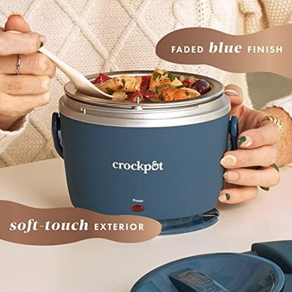 Electric Lunch Box Food Warmer 20oz – Faded Blue - Curated Catalog E7