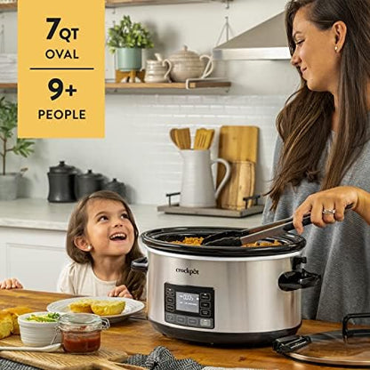 7 Quart Portable Programmable Slow Cooker with Timer - Curated Catalog I7