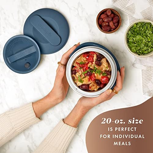 Electric Lunch Box Food Warmer 20oz – Faded Blue - Curated Catalog E7