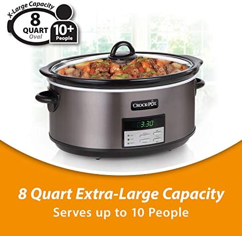 8 Quart Programmable Slow Cooker with Auto Warm - Curated Catalog T8