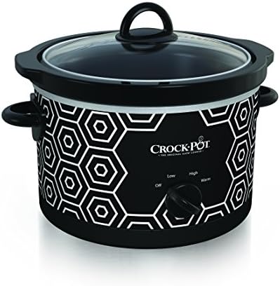 4.5 Quart Portable Slow Cooker – Black & White - Curated Catalog N2