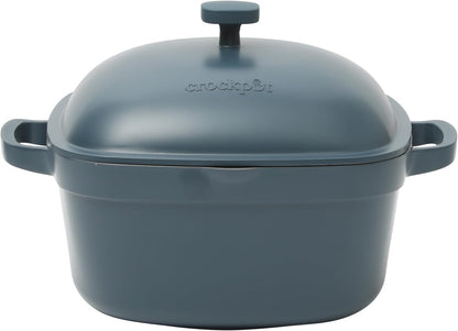 3 Quart Enameled Cast Iron Dutch Oven – Aqua - Curated Catalog O5